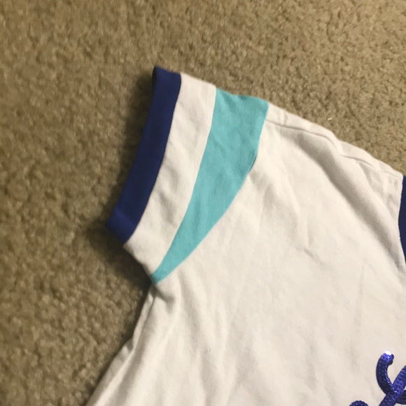 Blue justice girls tee shirt blue and white kids - Picture 2 of 3